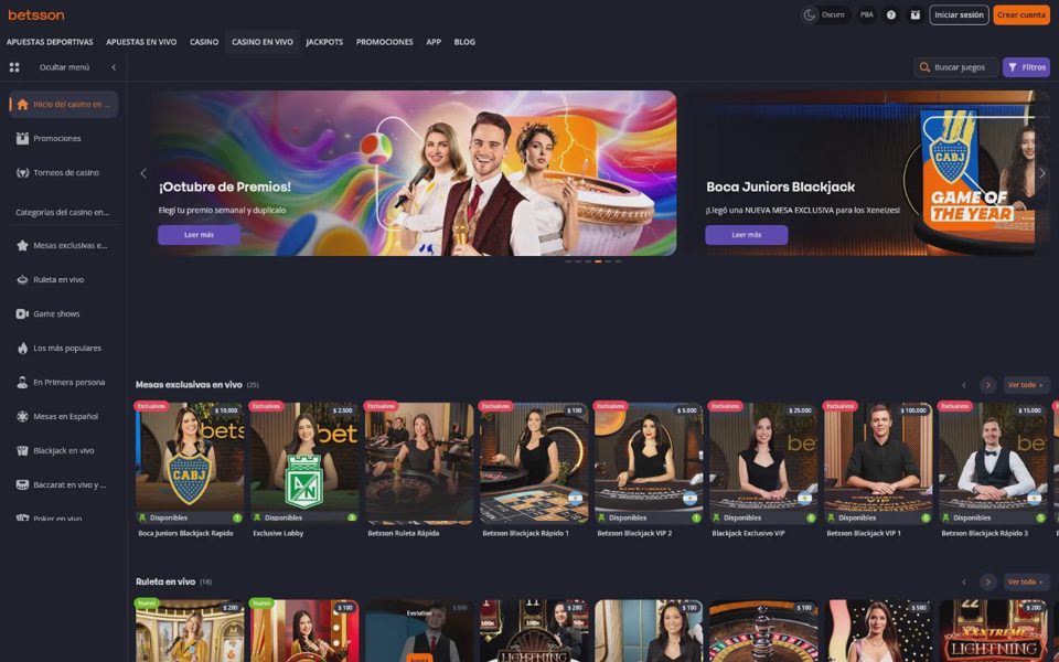 Live-казино Betsson
