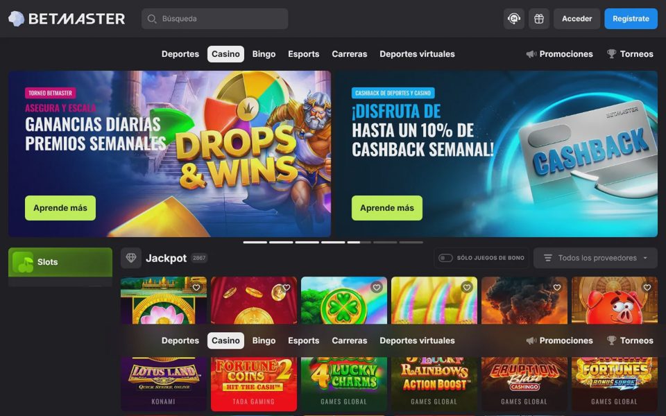 Betmaster jackpots