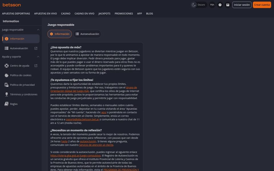 Ответственная игра на Betsson