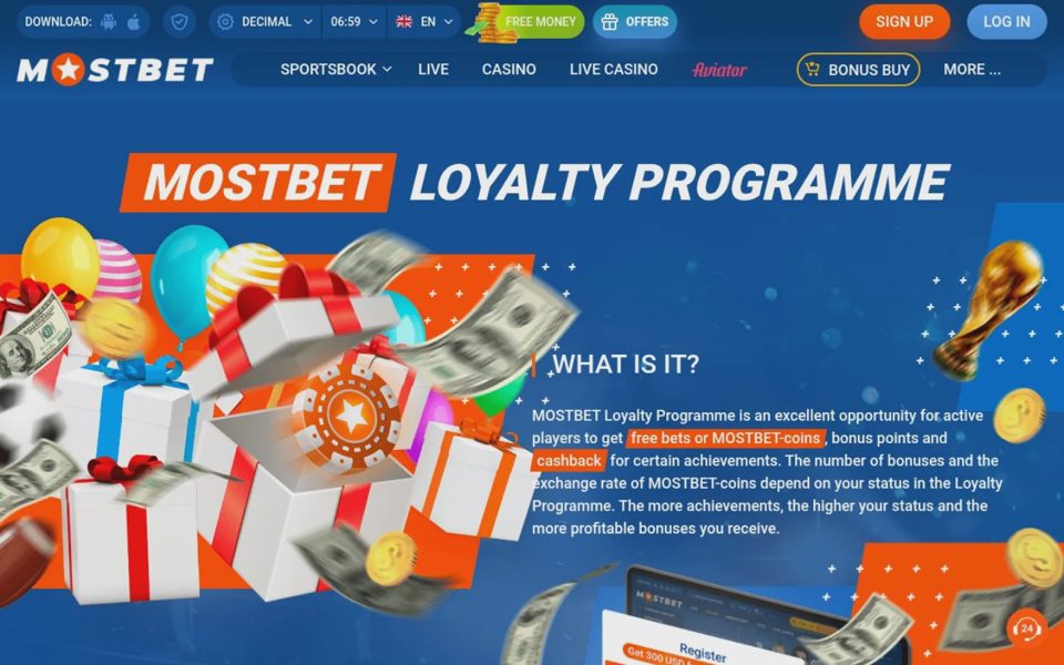 Программа лояльности Mostbet