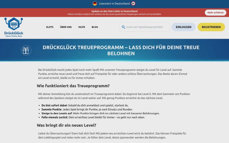 DrückGlück loyalty programme