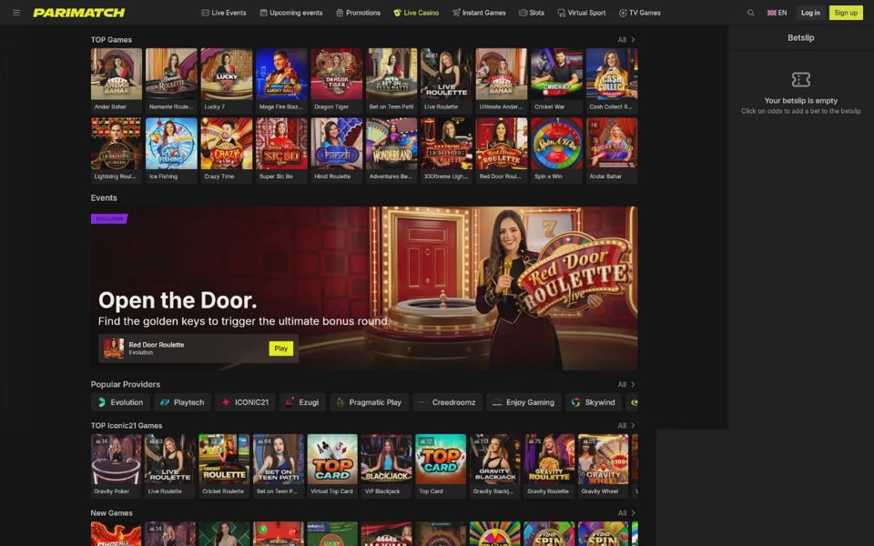 Parimatch live casino