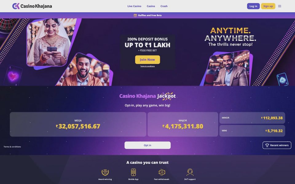 Главная страница Casino Khajana