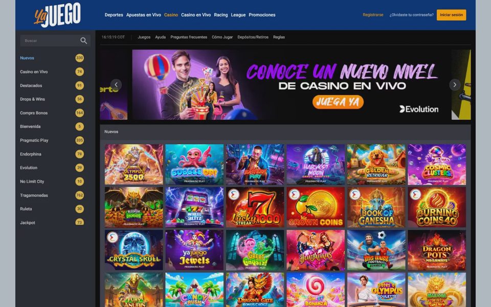 Каталог казино YaJuego