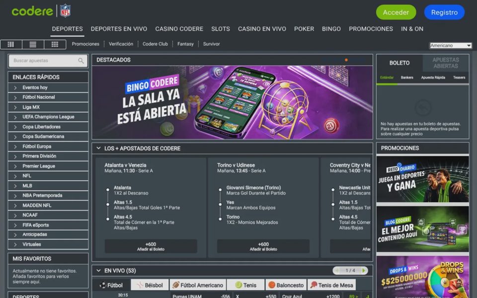 Ставки на спорт Codere