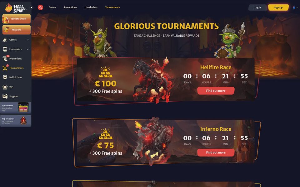 HellSpin tournaments