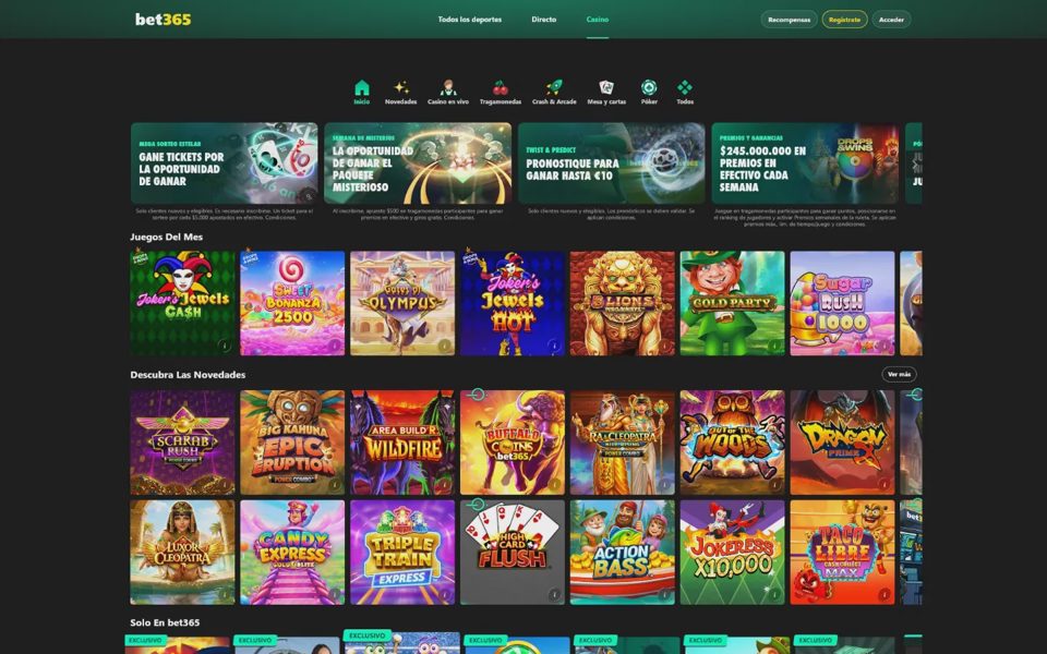 Каталог казино bet365