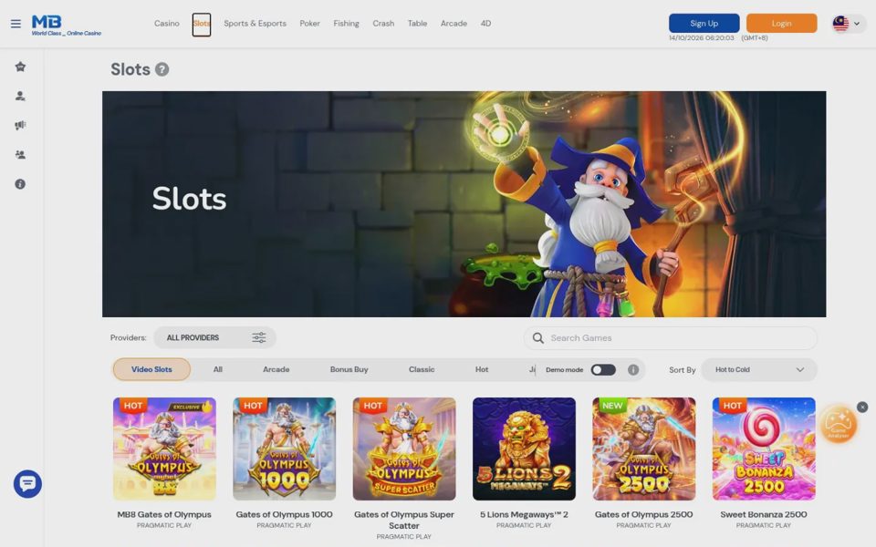 MB8 casino catalog
