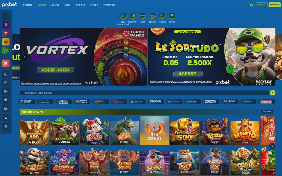 Pixbet home page