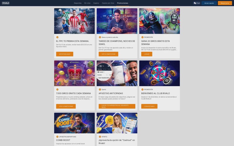 Rivalo bonuses and promotions