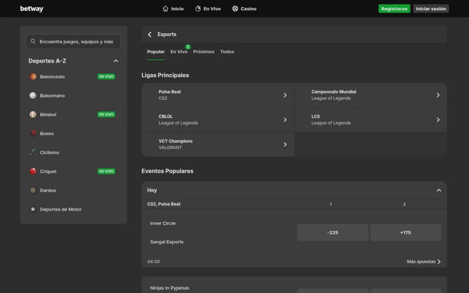 Киберспорт Betway
