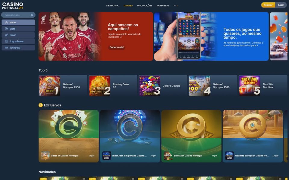 Главная страница Casino Portugal