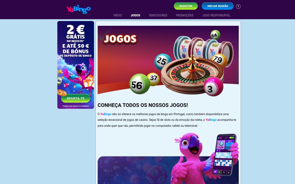 YoBingo casino catalog