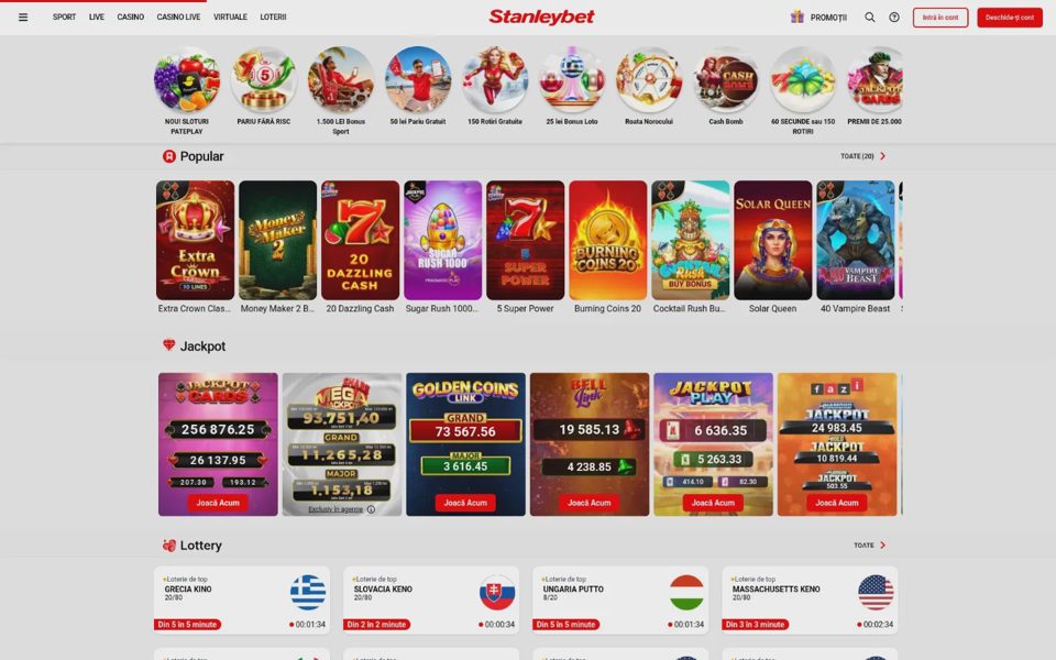 Главная страница Stanleybet