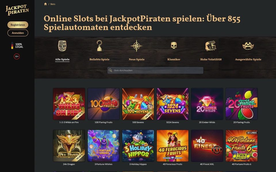 Каталог казино JackpotPiraten