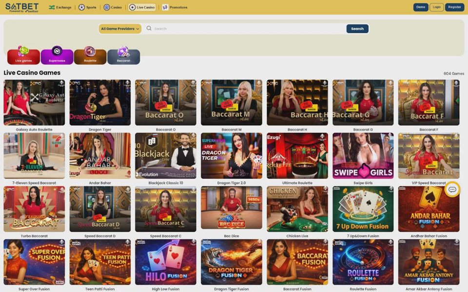 Satbet live casino