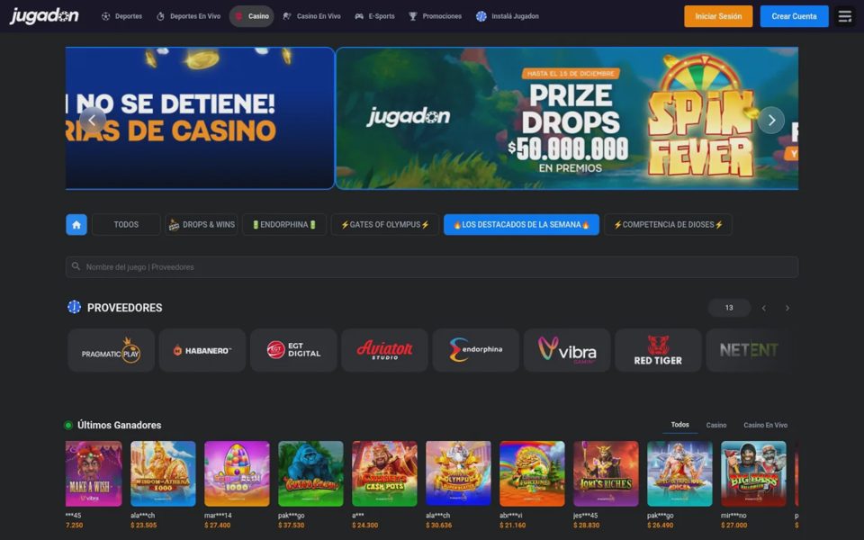 Jugadon casino catalog