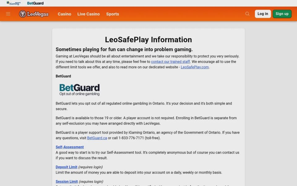 Ответственная игра на LeoVegas