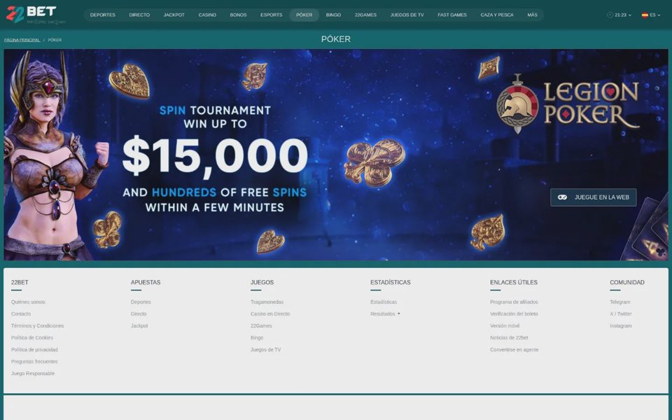 Покер 22bet