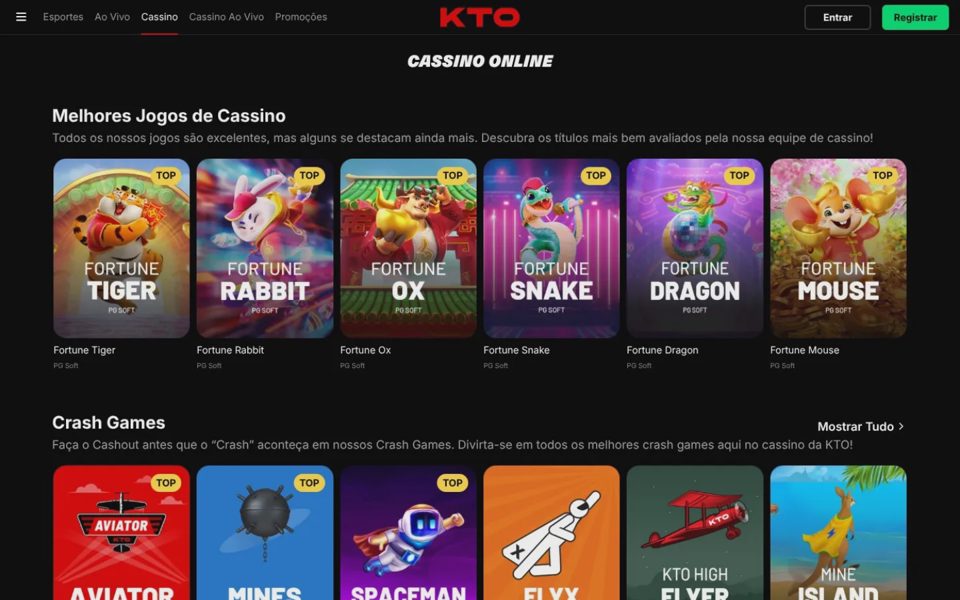 Каталог казино KTO