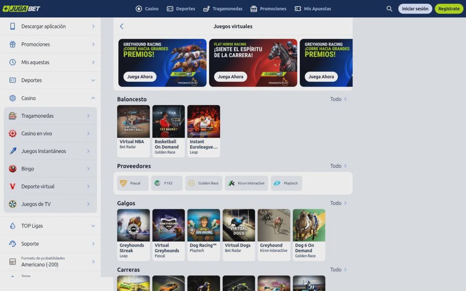 Jugabet virtual sports