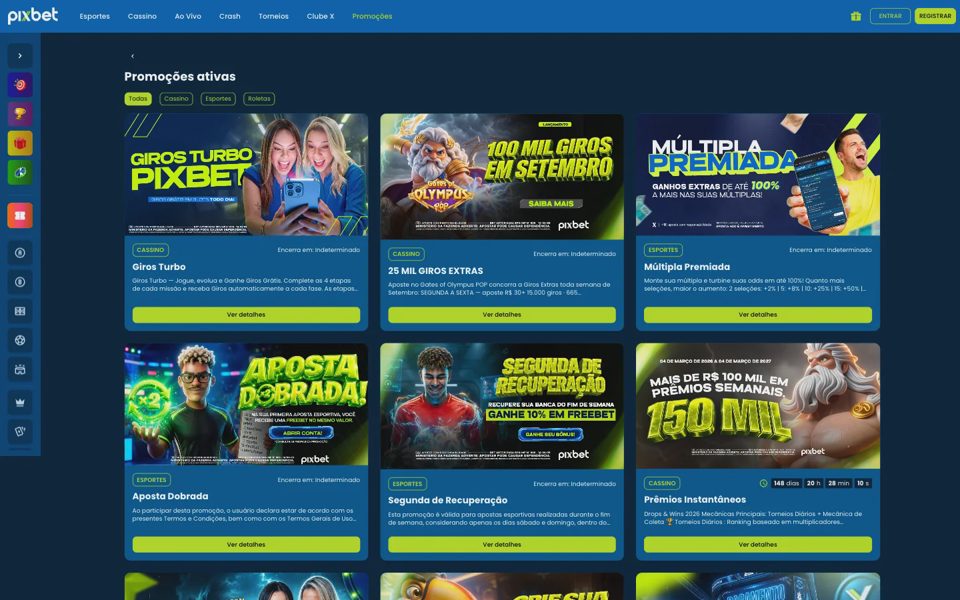 Pixbet bonuses and promotions
