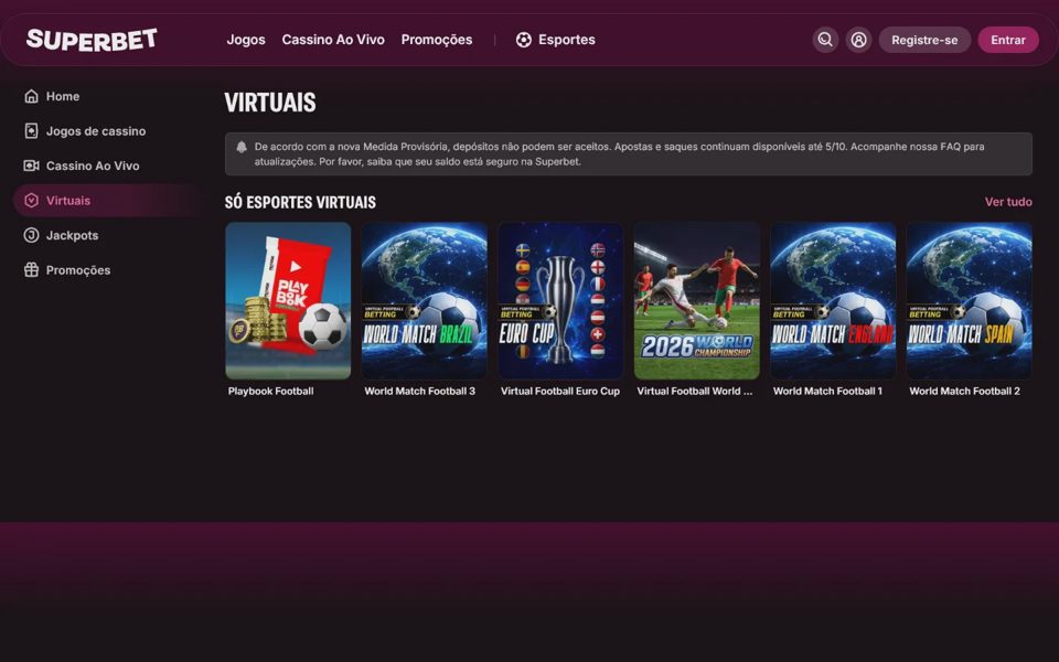 Виртуальный спорт Superbet