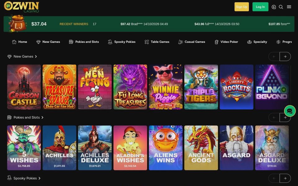 Ozwin Casino casino catalog