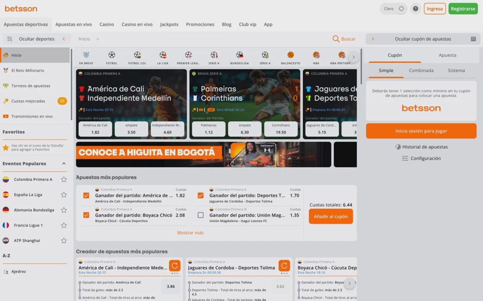 Ставки на спорт Betsson
