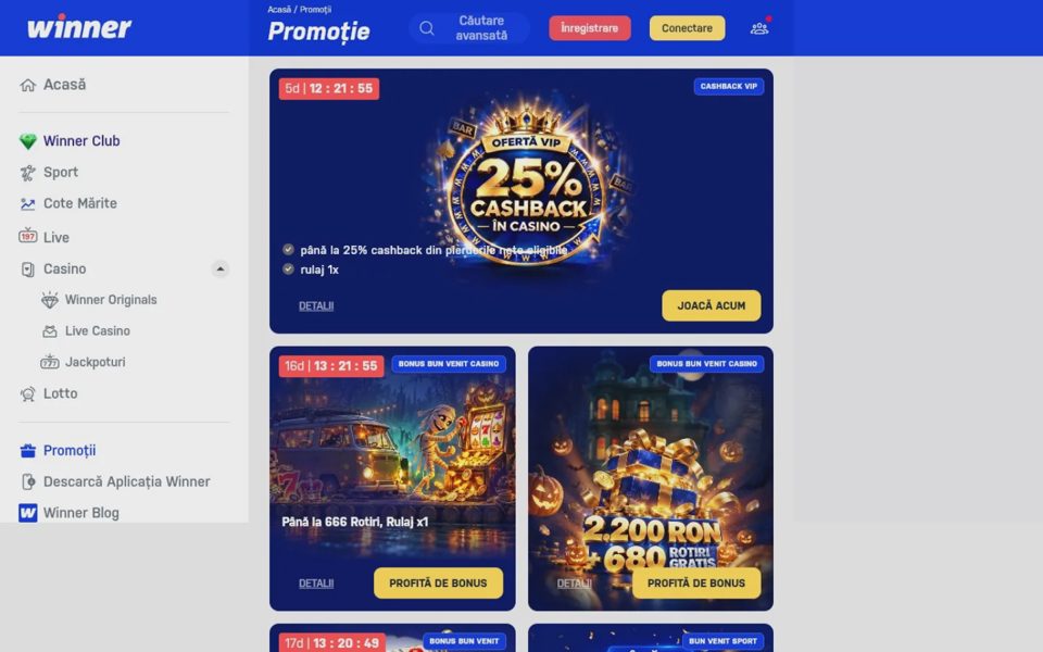 Бонусы и акции Winner