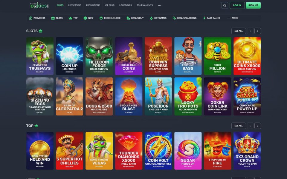 Каталог казино Crown Pokies