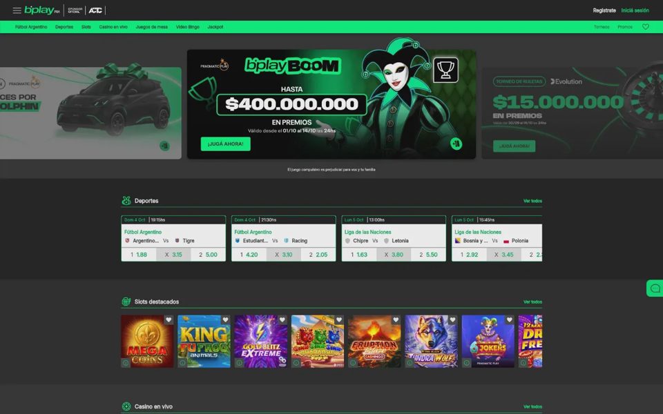 Главная страница Bplay