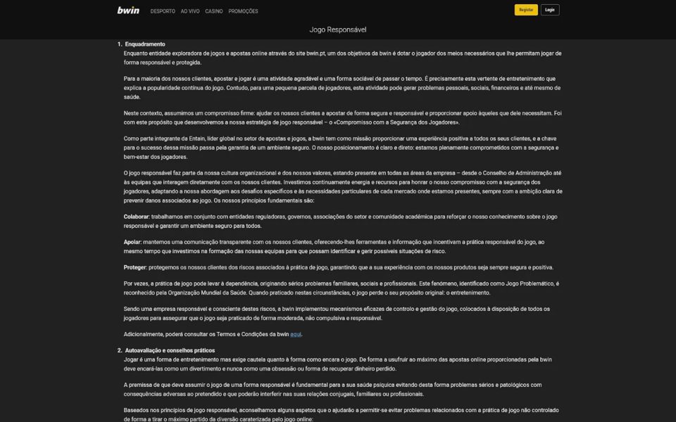Ответственная игра на bwin