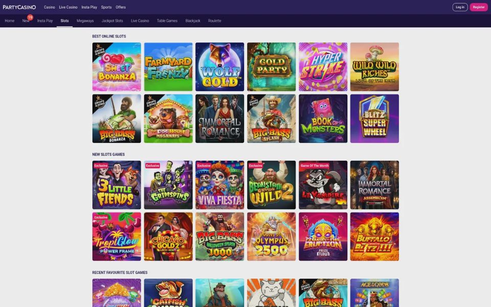 Каталог казино PartyCasino