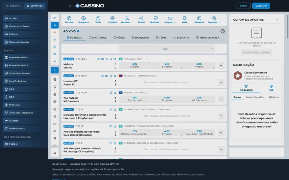 Ставки на спорт Cassino.bet