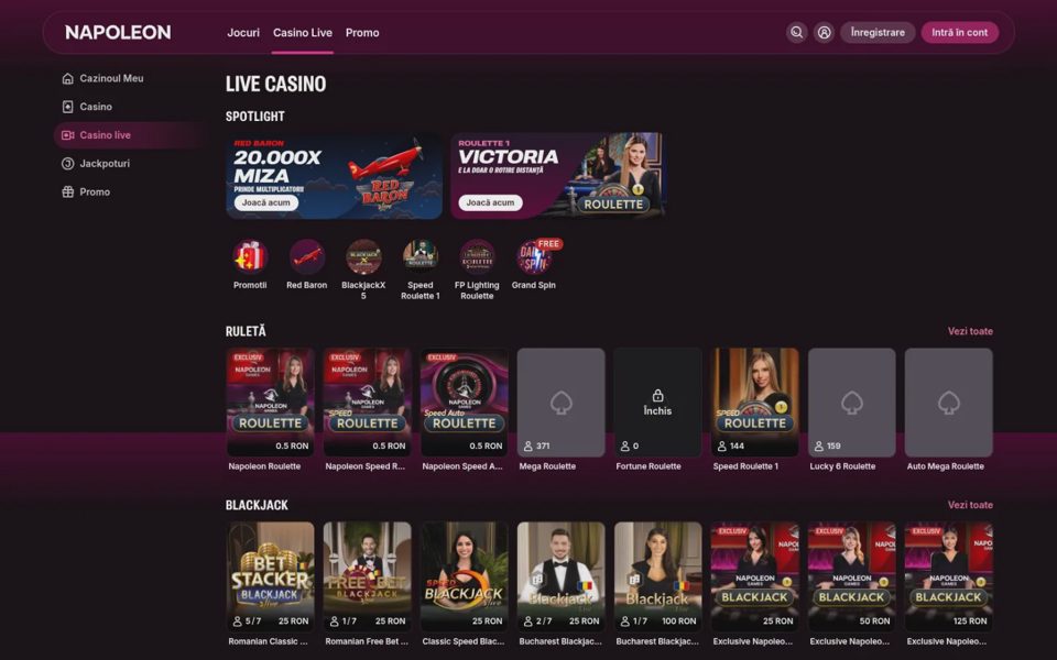 Live-казино Napoleon Games