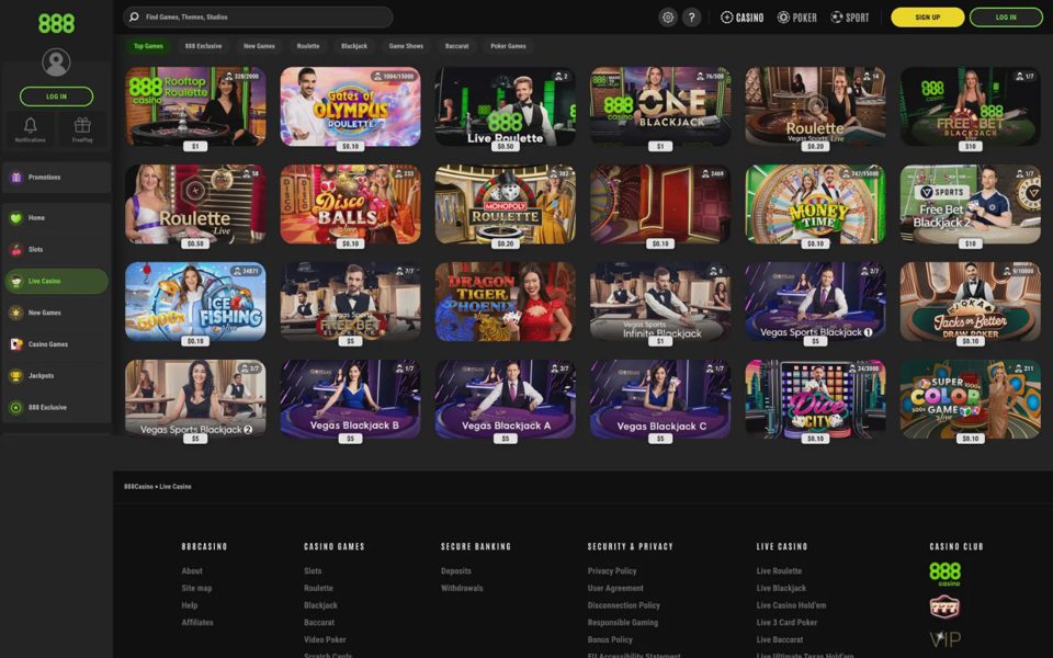 Live-казино 888 Casino