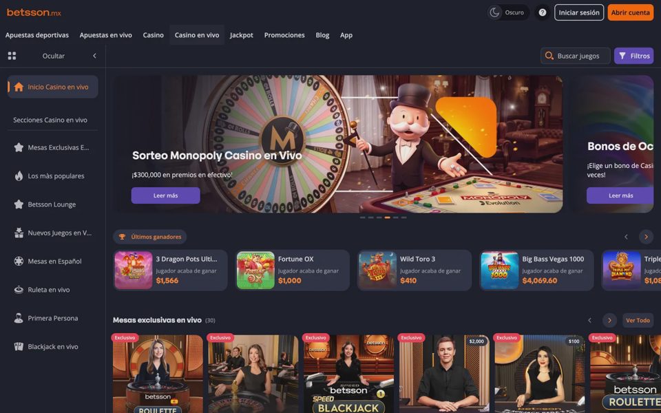 Live-казино Betsson