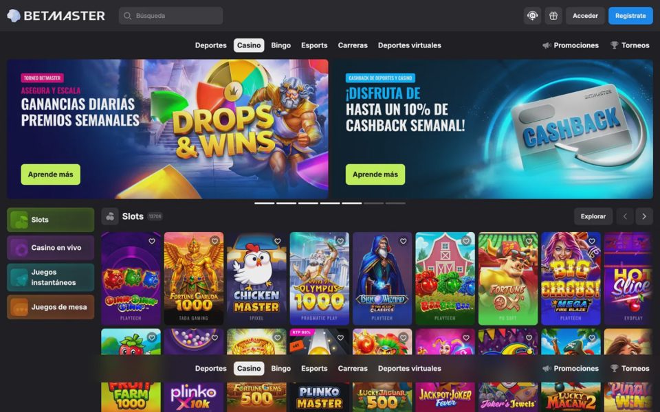 Каталог казино Betmaster
