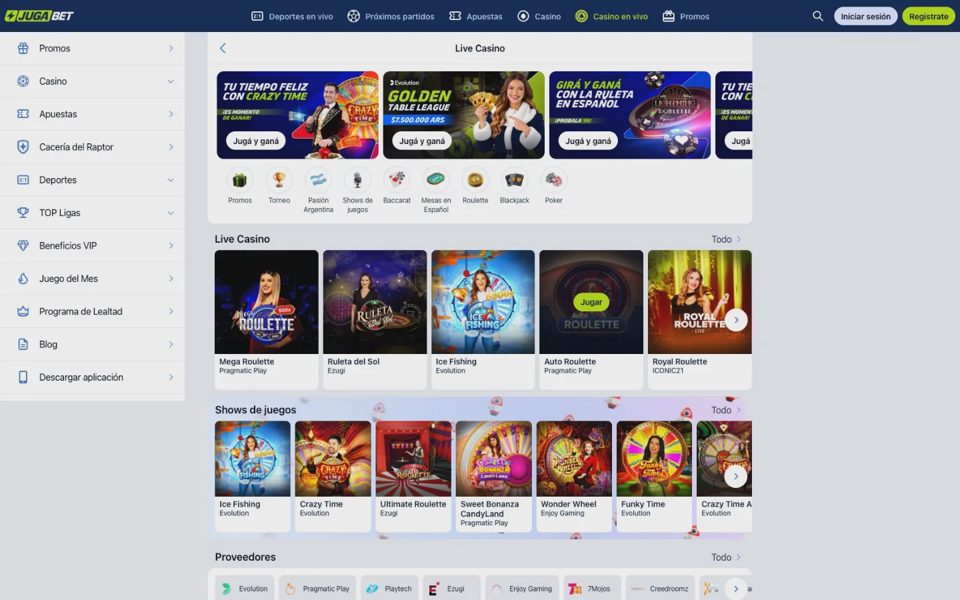Live-казино Jugabet