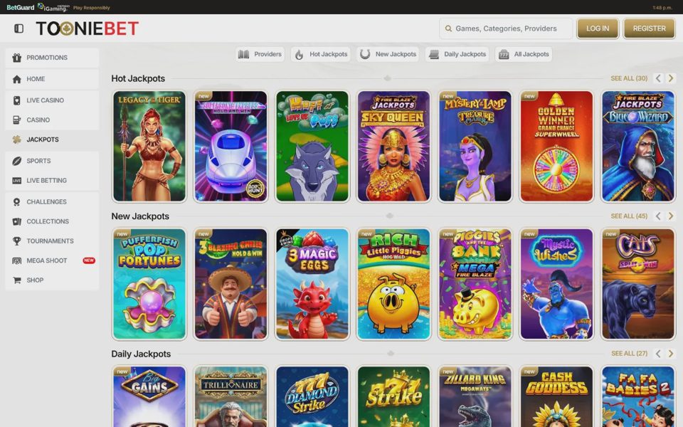 TOONIEBET jackpots