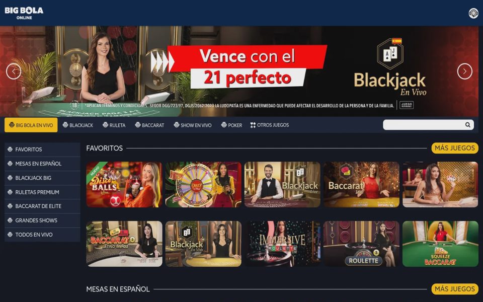 Big Bola live casino