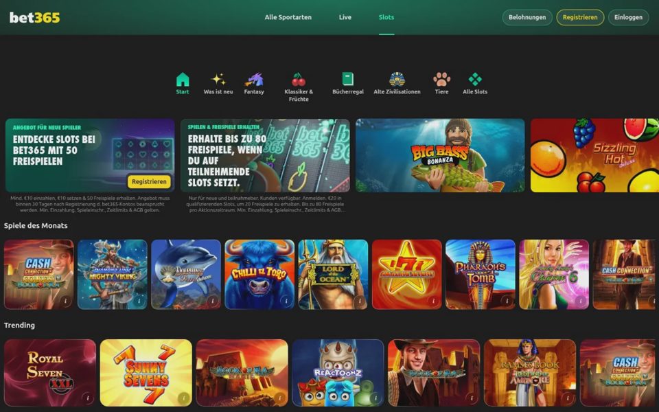 Каталог казино bet365