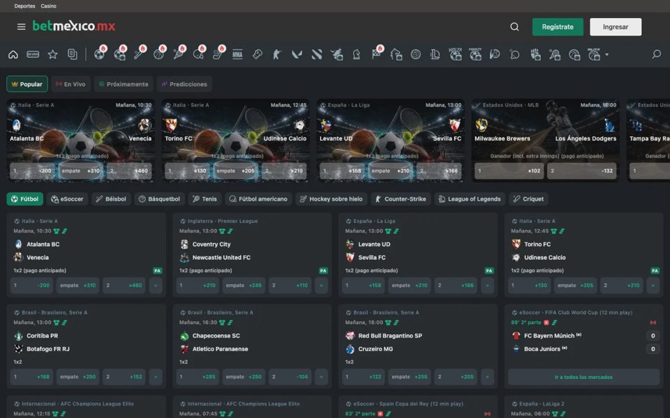 Ставки на спорт Betmexico
