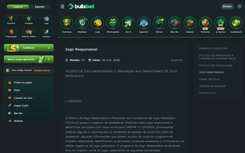 Ответственная игра на BullsBet