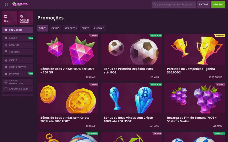 Бонусы и акции MalinaCasino
