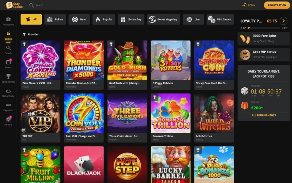 Каталог казино StayCasino