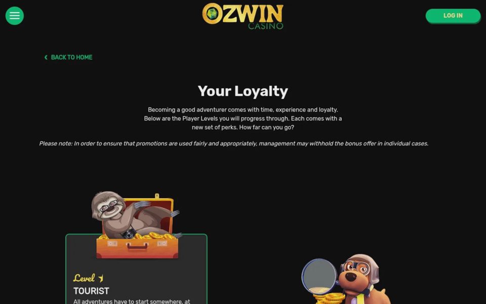 Программа лояльности Ozwin Casino