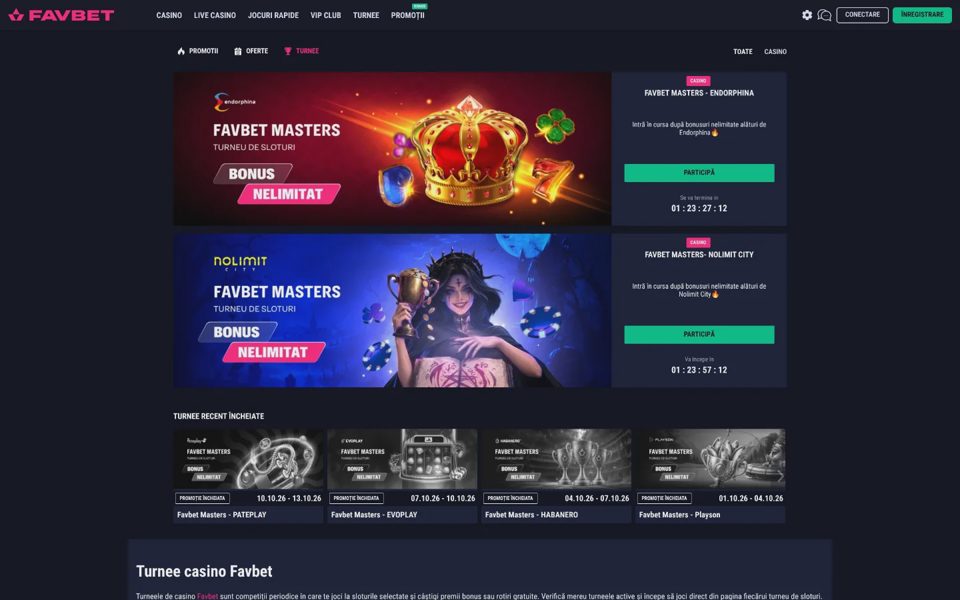 Турниры Favbet