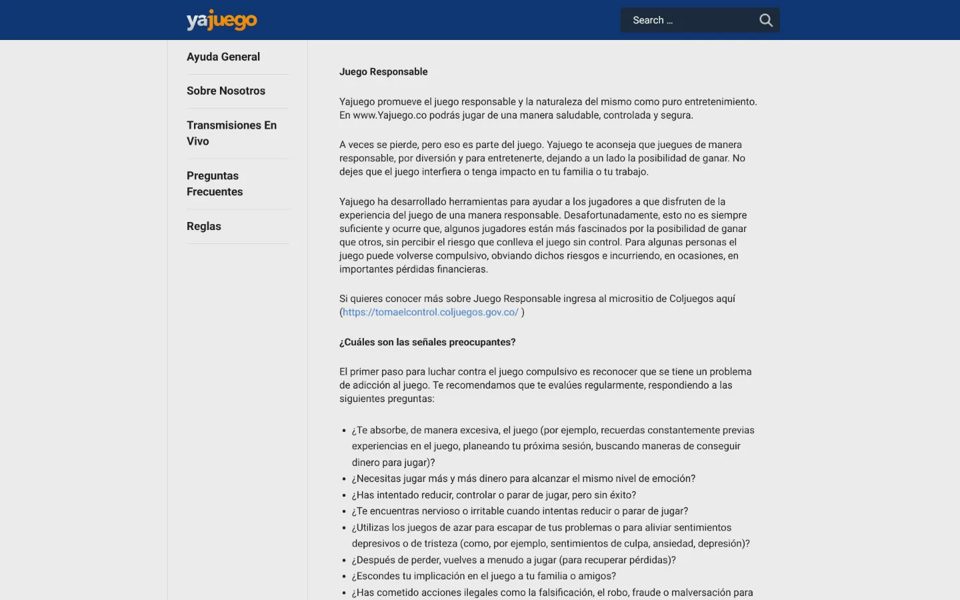 Ответственная игра на YaJuego